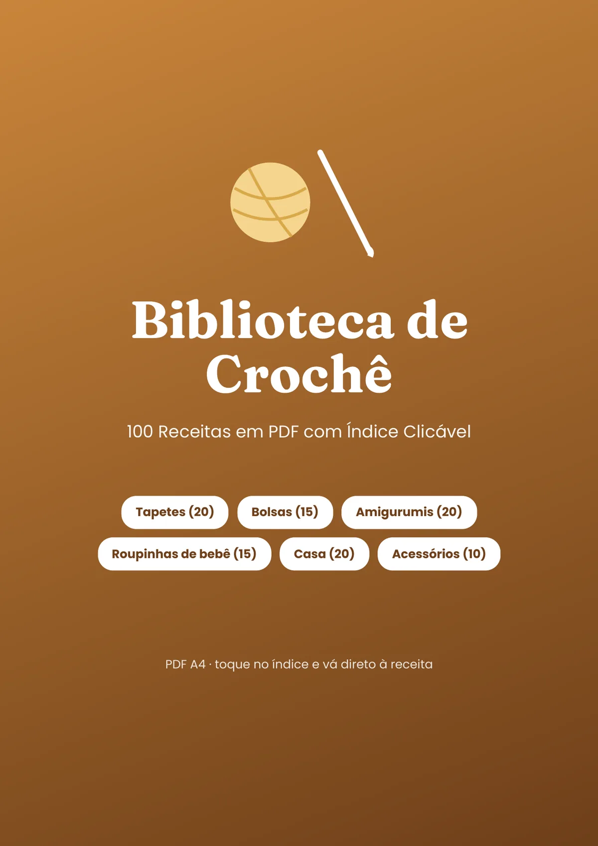 Página real do PDF Biblioteca de Crochê: capa