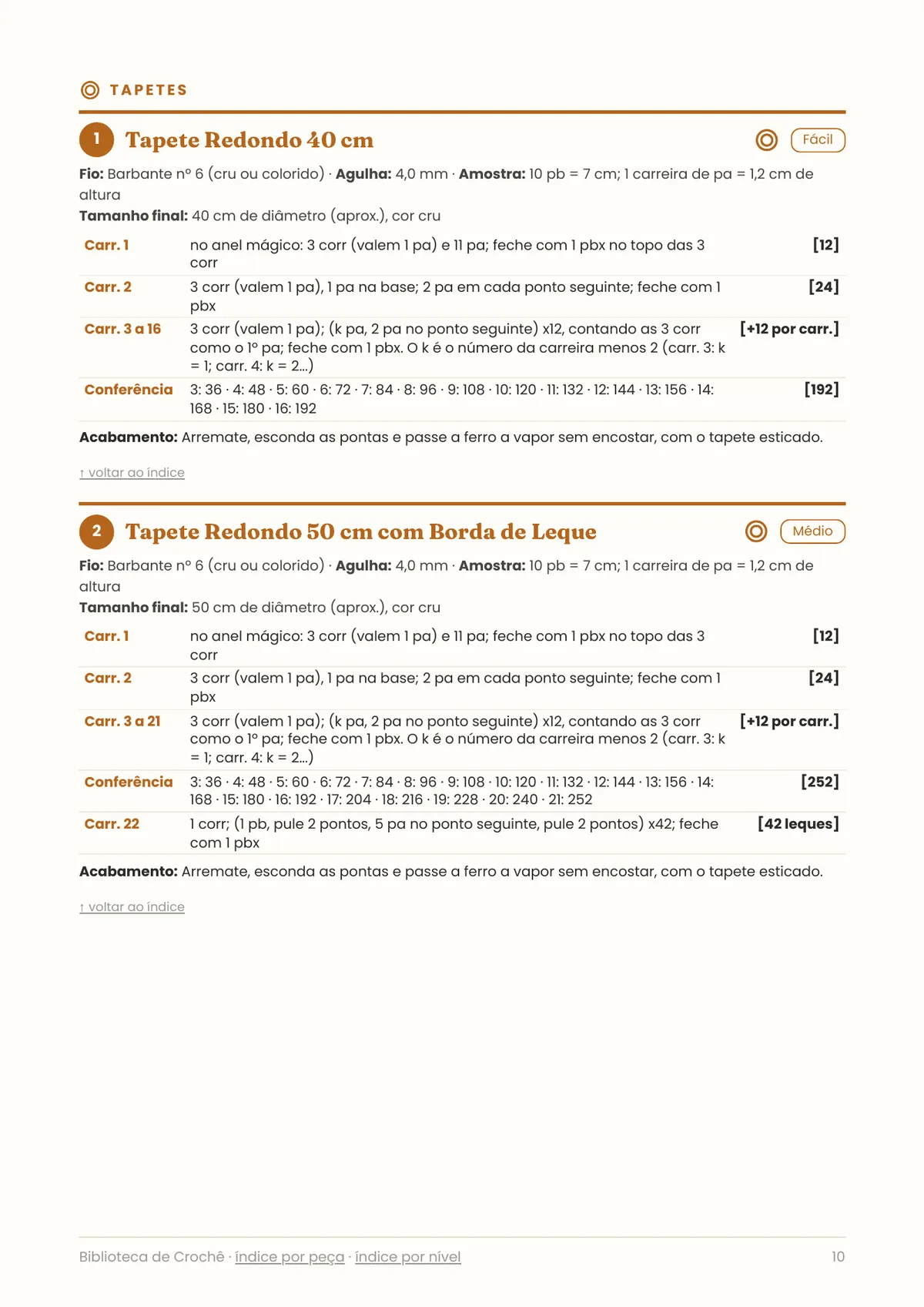 Página real do PDF Biblioteca de Crochê: receita aberta